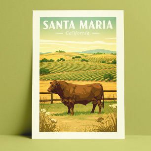 Vintage Santa Maria Kalifornien Postkarte