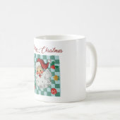 Vintage Santa Merry Christmas Design Kaffeetasse (VorderseiteRechts)