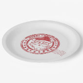 Vintage Santa Merry Christmas Paper Plate Pappteller (Schrägansicht)