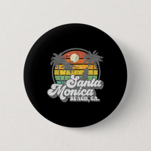 Vintage Santa Monica Beach Kalifornien Surfen Surf Button