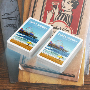 Vintage Santa Monica Kalifornien Spielkarten