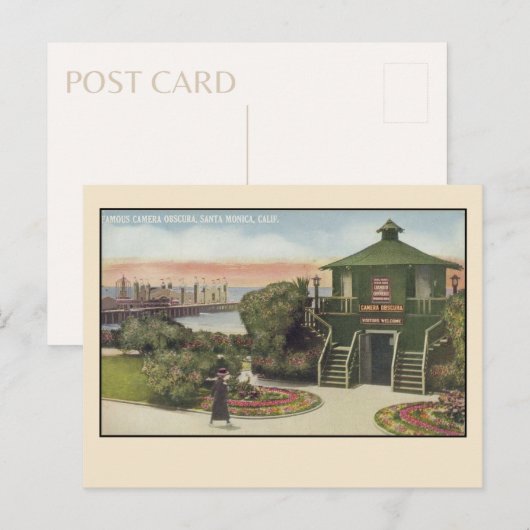 Vintage Santa Monica Kamera Obscura Postkarte (Vorne/Hinten)