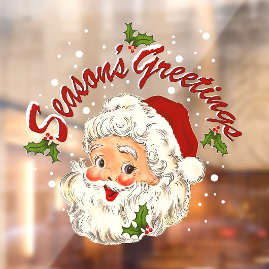 Vintage Santa No 1 Fensteraufkleber (Blatt 2)