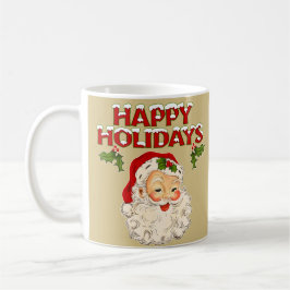Vintage Santa No. 2- Happy Holidays Kaffeetasse
