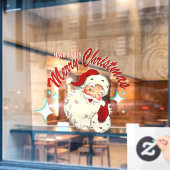 Vintage Santa No 4 Fensteraufkleber (Café-Fenster)