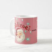 Vintage Santa No. 6 - Believe Kaffeetasse (Vorderseite Links)