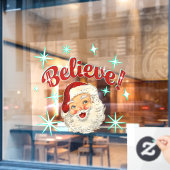 Vintage Santa No 6 Fensteraufkleber (Café-Fenster)