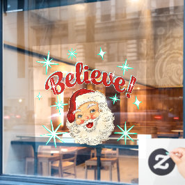 Vintage Santa Nr. 6 Fensteraufkleber