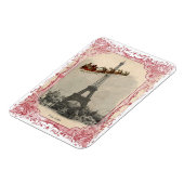 Vintage Santa over Paris Christmas Magnet (Linke Seite)