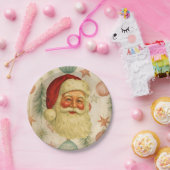 Vintage Santa Paper Plates Pappteller (Party)