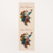 Vintage Santa Personalized Christmas Design Yogamatte (Vorderseite)