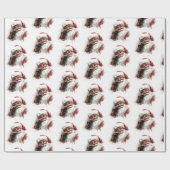 Vintage Santa Photo | Christmas Wrapping Paper Geschenkpapier (Flach)