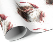 Vintage Santa Photo | Christmas Wrapping Paper Geschenkpapier (Rolleneckpunkt)