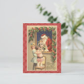Vintage Santa Postkarte (Stehend Vorderseite)