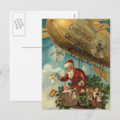 Vintage Santa Postkarte (Vorne/Hinten)