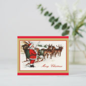 Vintage Santa Postkarte (Stehend Vorderseite)