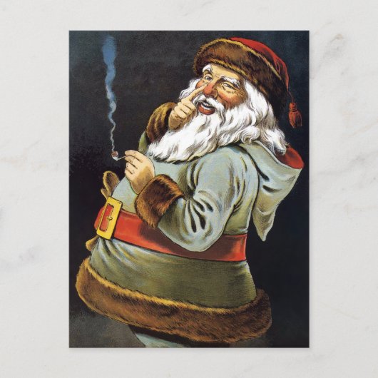 Vintage Santa Postkarte (Vorderseite)