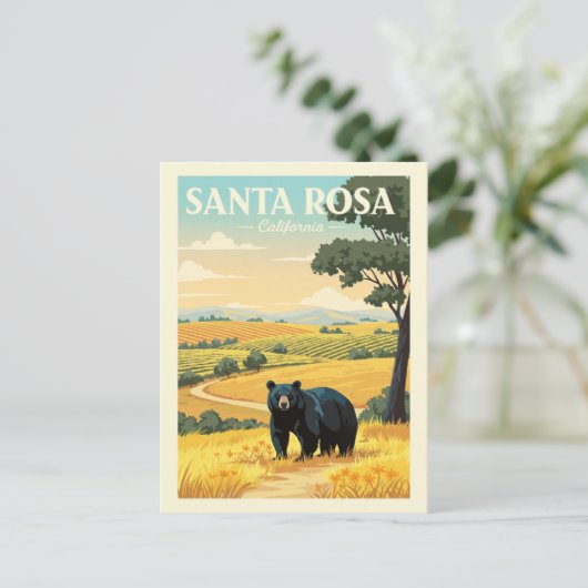 Vintage Santa Rosa California Postkarte (Stehend Vorderseite)