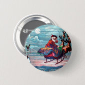 Vintage Santa Schlitten Druck Button (Vorne & Hinten)