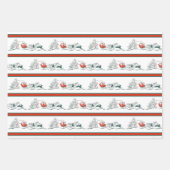 Vintage Santa Stripes   Geschenkpapier Set (Vorderseite 2)