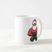 Vintage Santa Strongman – Muscular Santa Kaffeetasse (VorderseiteRechts)