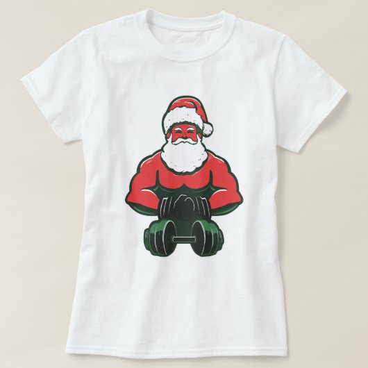 Vintage Santa Strongman – Muscular Santa T-Shirt (Design vorne)