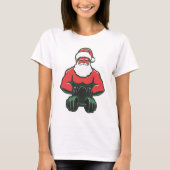 Vintage Santa Strongman – Muscular Santa T-Shirt (Vorderseite)