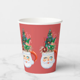 Vintage Santa Tasse Paper Cups Pappbecher