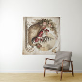 Vintage Santa-Teppich Wandteppich (Beispiel (Horizontal))