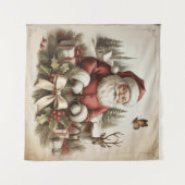 Vintage Santa Wandteppich (Vorderseite (Horizontal))