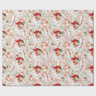 Vintage Santa Wrapping Paper Geschenkpapier