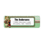 Vintage Santa ZigZag Weihnachtsfeier Rücksendeadre (Vorne)