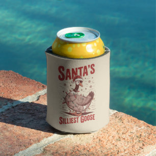 Vintage Santas dümmste Gans Lustige Weihnachten 90 Dosenkühler