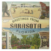 Vintage Sarasota Keramik Tile Fliese (Vorderseite)
