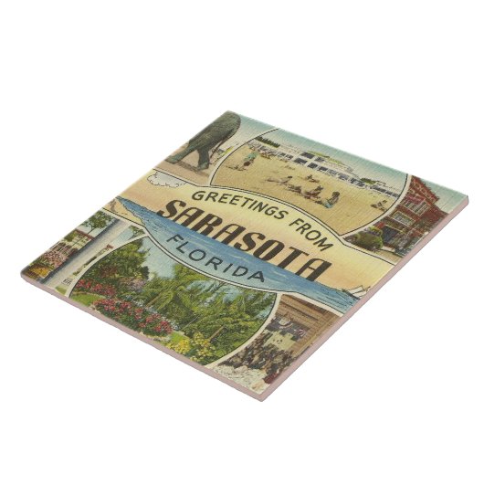 Vintage Sarasota Keramik Tile Fliese (Seite)