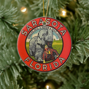 Vintage Sarasota Zirkus Keramik Ornament