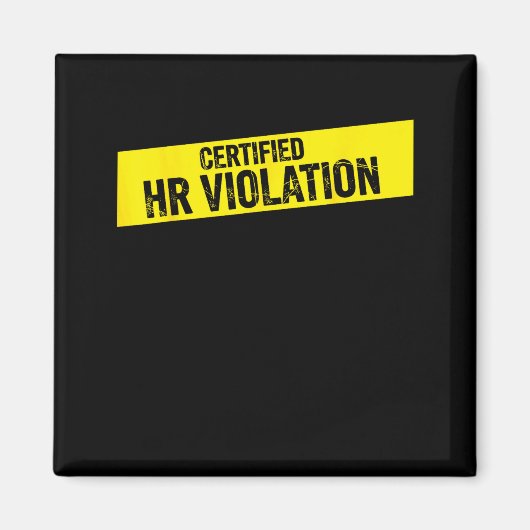 Vintage Sarcastic Retro Hr Violation Christmas Off Magnet (Vorne)