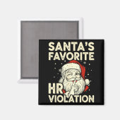Vintage Sarcastic Retro Hr Violation Christmas Off Magnet (Vorderseite/Rückseite)