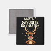 Vintage Sarcastic Retro Hr Violation Christmas Off Magnet (Vorderseite/Rückseite)