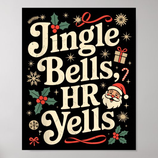 Vintage Sarcastic Retro Hr Violation Christmas Off Poster (Vorne)