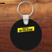 Vintage Sarcastic Retro Hr Violation Christmas Off Schlüsselanhänger (Vorderseite)