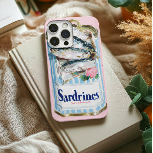 Vintage-Sardinen-Dose Ölmalerei Meeresfrüchte Kuns iPhone 15 Pro Hülle