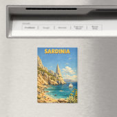 Vintage Sardinia Travel Cala Goloritzé Magnet (In Situ (Geschirrspüler))