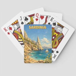 Vintage Sardinien Reise Cala Goloritzé Spielkarten