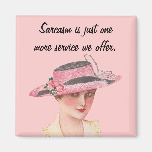 Vintage Sarkasmus Magnet (Vorne)