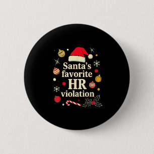 Vintage sarkastischer Retro-HR-Verstoß Weihnachten Button
