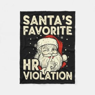 Vintage sarkastischer Retro-HR-Verstoß Weihnachten Fleecedecke