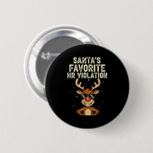 Vintage sarkastischer Retro-Personalrechtsverstoß Button (Vorne & Hinten)