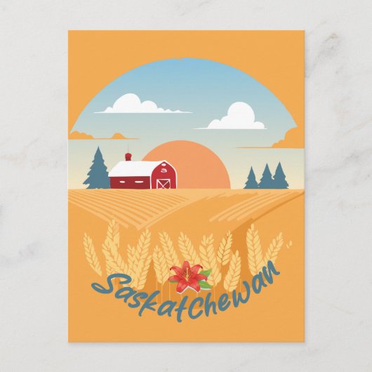 Vintage Saskatchewan Postkarte (Vorderseite)
