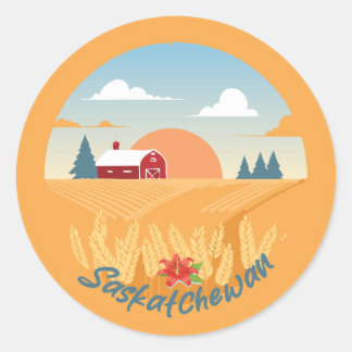 Vintage Saskatchewan Runder Aufkleber